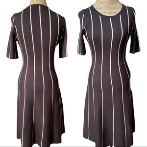 ANN TAYLOR NAVY AND WHITE STRIPE DRESS